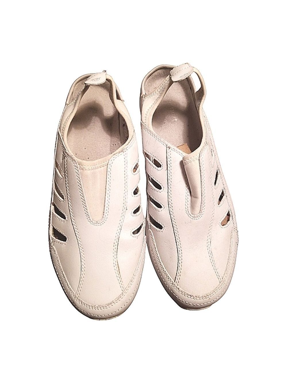 Easy Spirit Cream Comfort Mules with Cushioned Sole